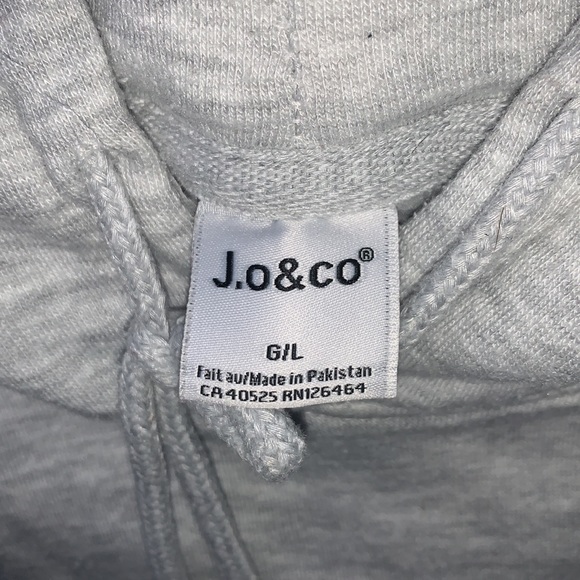 grey cropped hoodie - Picture 3 of 3